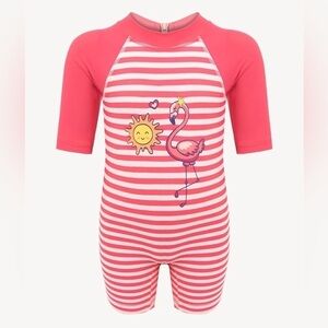 NWT FIVE OCEANS Infant Flamingo Stripes UV Suit UPF50
